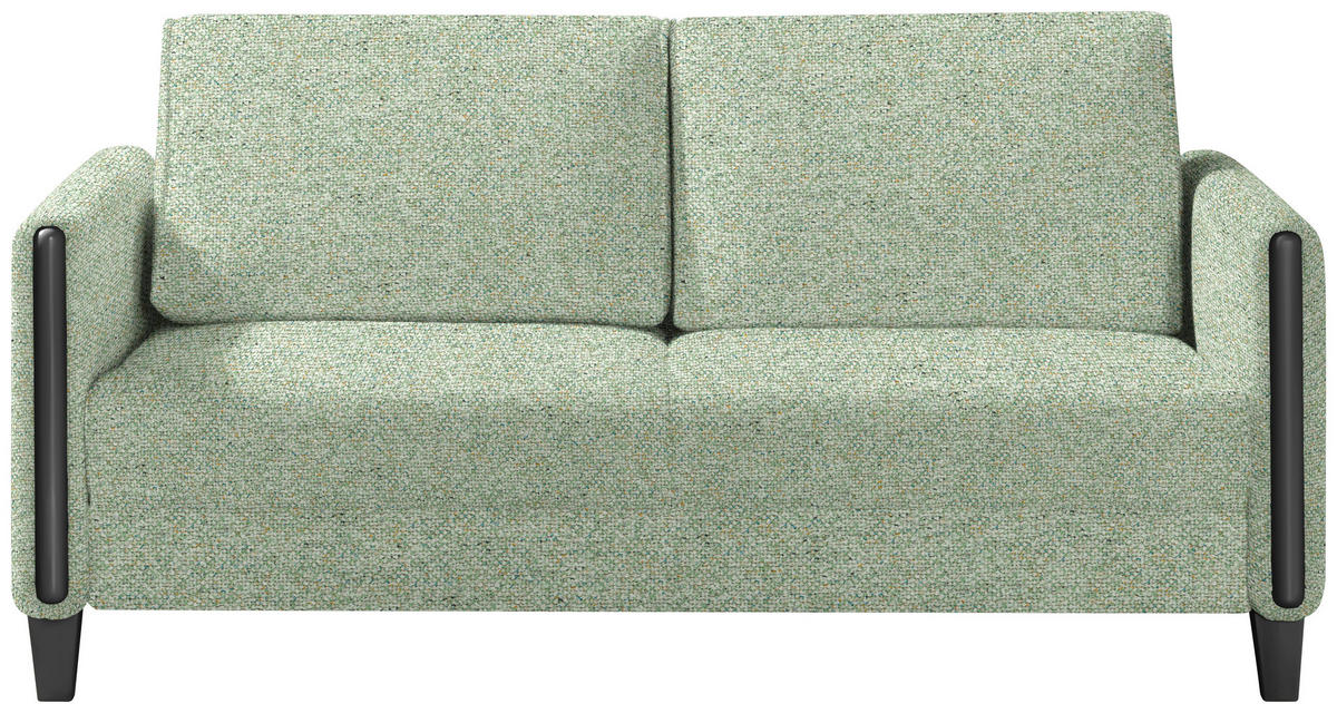SCHLAFSOFA in Holz, Textil Schwarz, Hellgrün  - Schwarz/Hellgrün, Design, Holz/Textil (174/88/104cm) - Niels Andersson