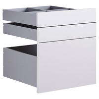 SCHUBLADENSET 45,3/50,3/46,8 cm Hellgrau  - Hellgrau, KONVENTIONELL, Holzwerkstoff (45,3/50,3/46,8cm) - Hom`in