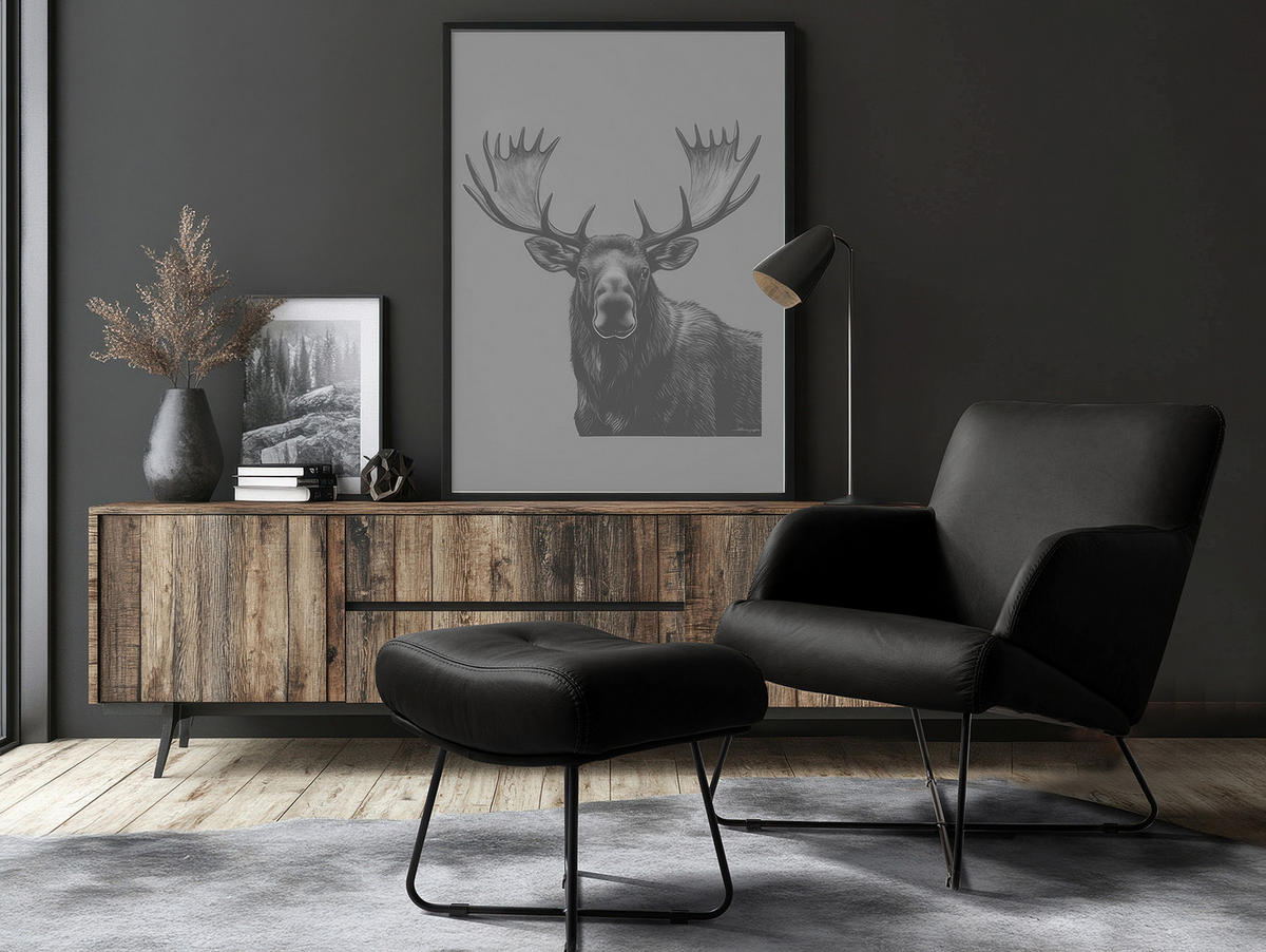 SESSEL in Echtleder Schwarz  - Schwarz, Design, Leder/Metall (67/87/74cm) - Livetastic