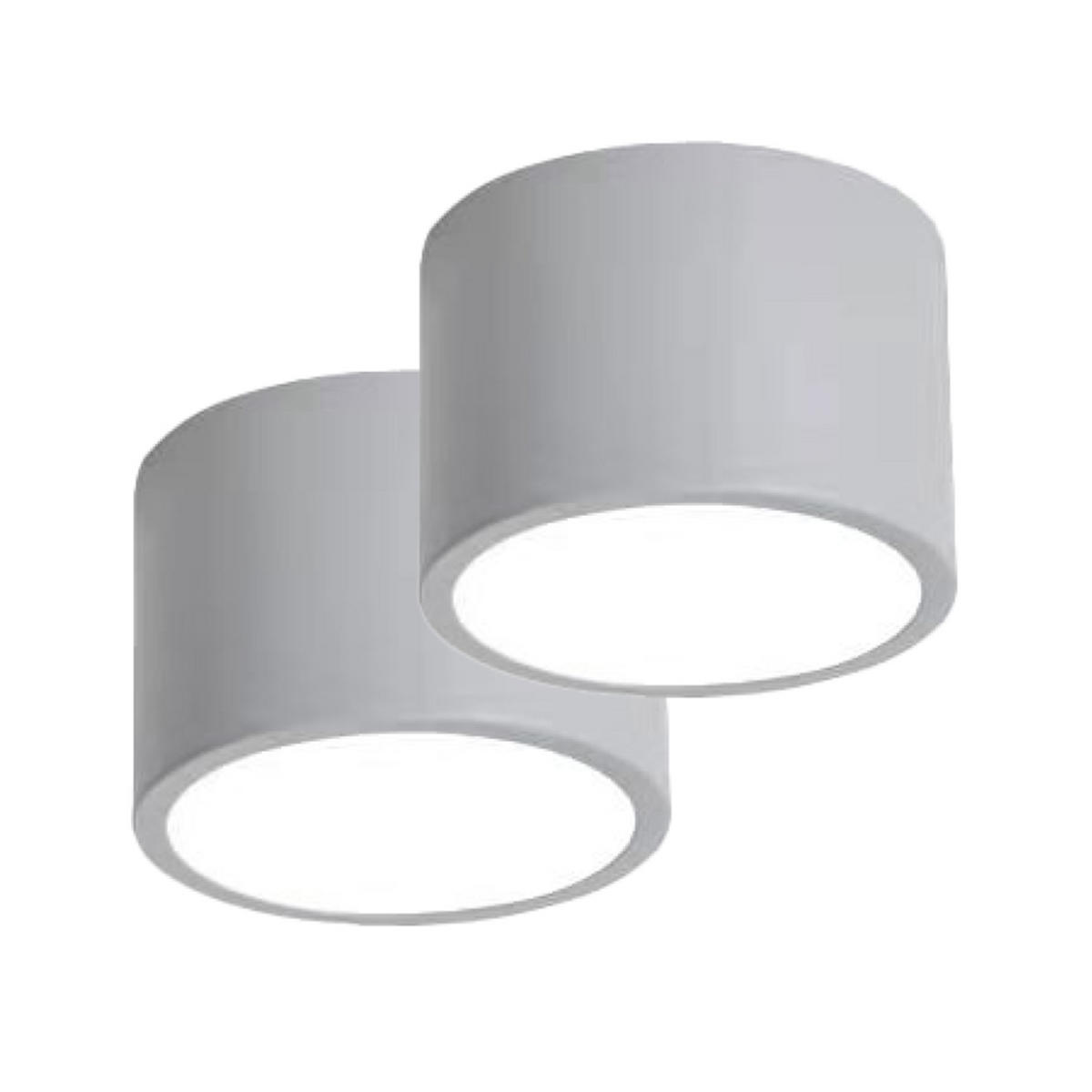 LED-DECKENLEUCHTE 15/15/10 cm   - Grau, Design, Kunststoff (15/15/10cm) - P & B