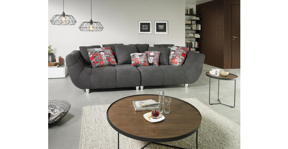 MEGASOFA in Textil Anthrazit, Multicolor - Chromfarben/Anthrazit, Design, Kunststoff/Textil (300/87/133cm) - Hom`in
