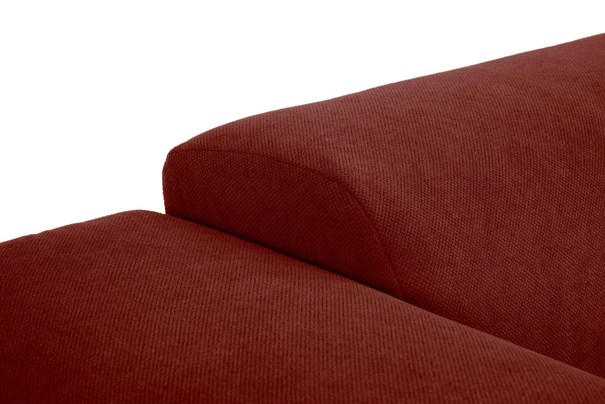 3-SITZER-SOFA in Struktur Rostfarben  - Rostfarben/Schwarz, Design, Kunststoff/Textil (266/76/116cm) - MID.YOU