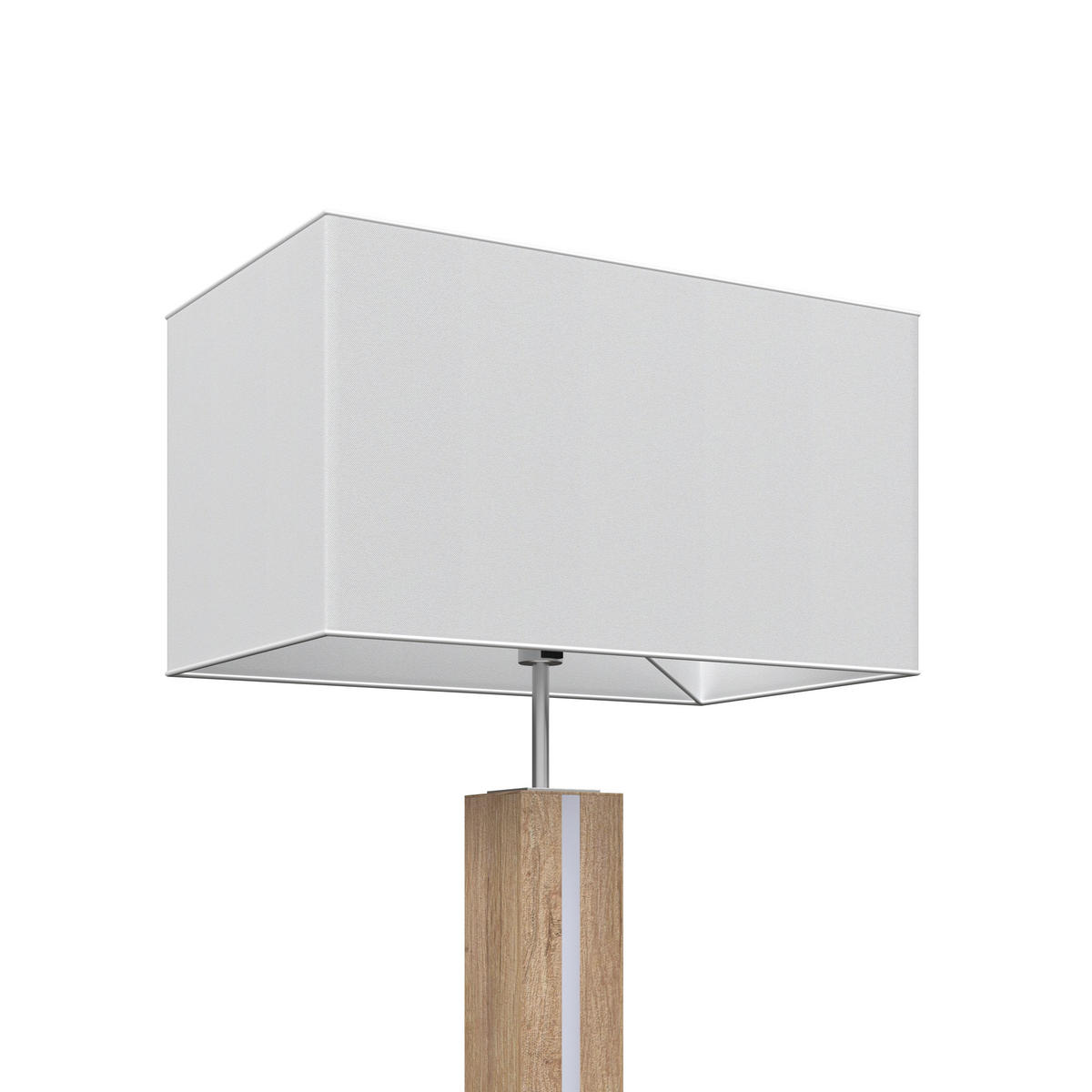 STEHLEUCHTE 40/27/150 cm    - Silberfarben/Weiß, Design, Holzwerkstoff/Textil (40/27/150cm)