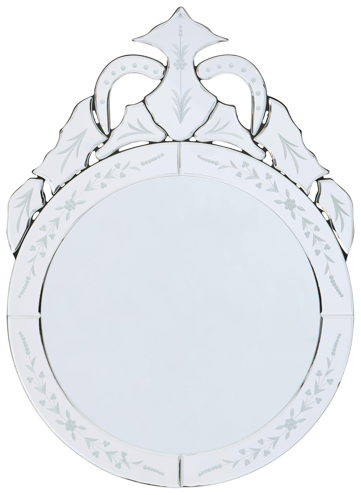 WANDSPIEGEL 40/55.5/1,3 cm    in oval  - Klar, Design, Glas/Holzwerkstoff (40/55.5/1,3cm) - MID.YOU