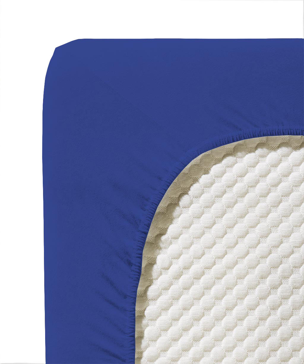 SPANNBETTTUCH Jenny C Single-Jersey  - Blau, Basics, Textil (100/200cm) - Fleuresse