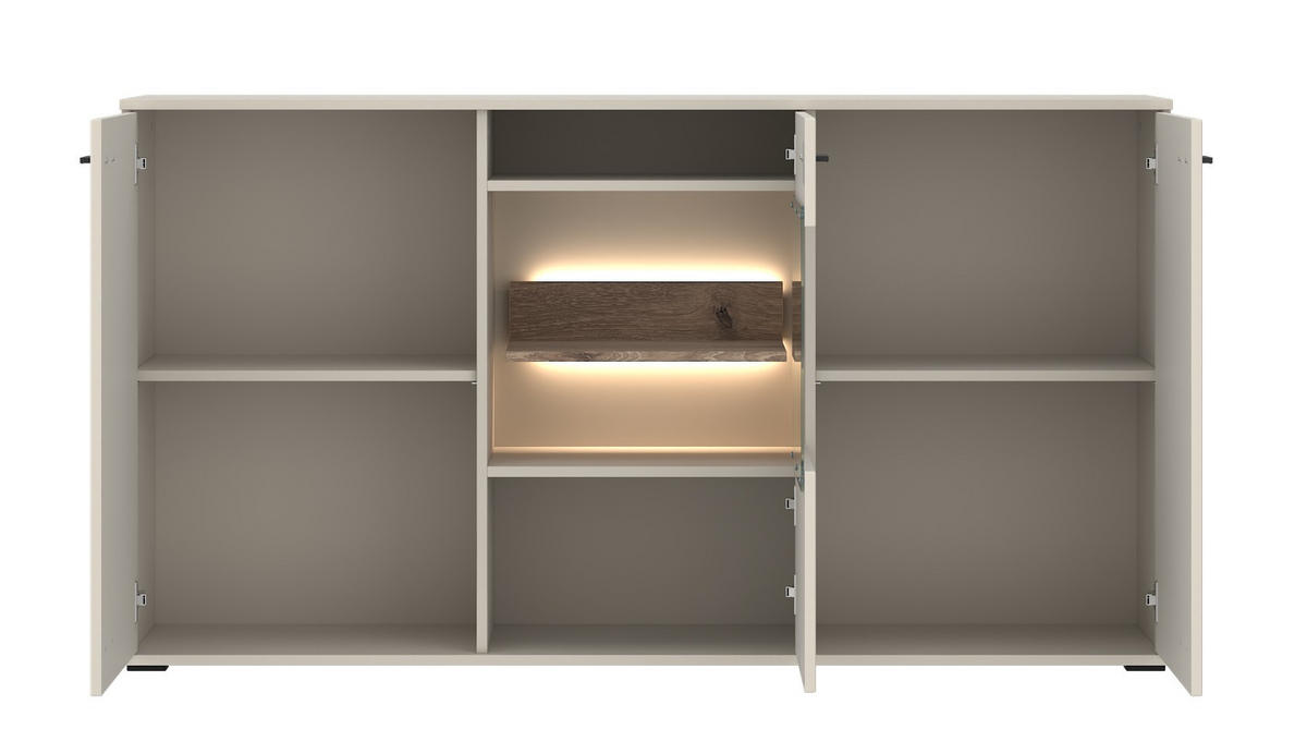 SIDEBOARD  160/86,9/43,5 cm  - Beige, Design, Holzwerkstoff (160/86,9/43,5cm) - Livetastic