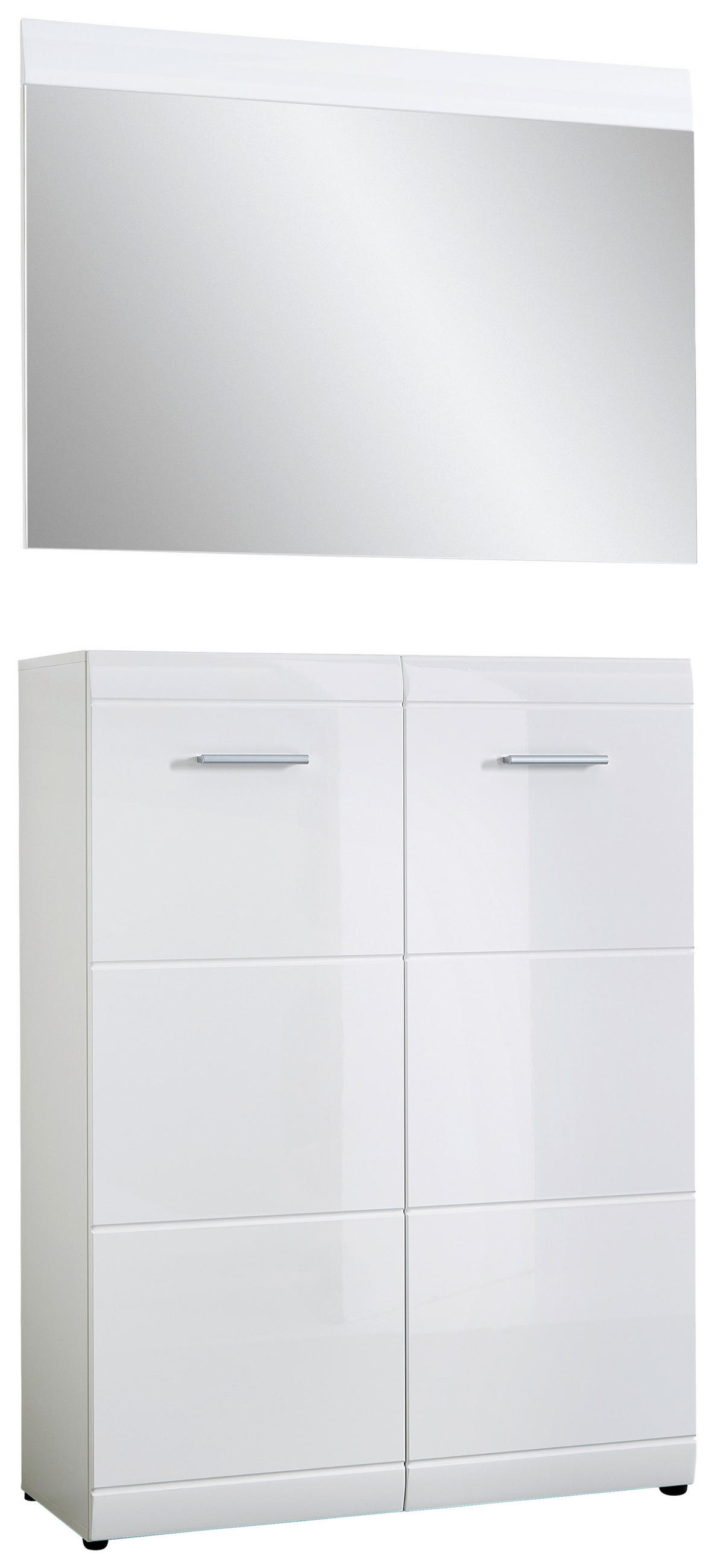 GARDEROBE 2-teilig  in 90/200/39 cm  - Weiss, Design, Holzwerkstoff (90/200/39cm) - Carryhome