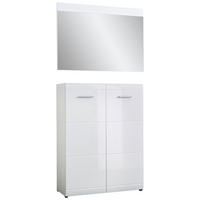 GARDEROBE 2-teilig  in 90/200/39 cm  - Weiss, Design, Holzwerkstoff (90/200/39cm) - Carryhome