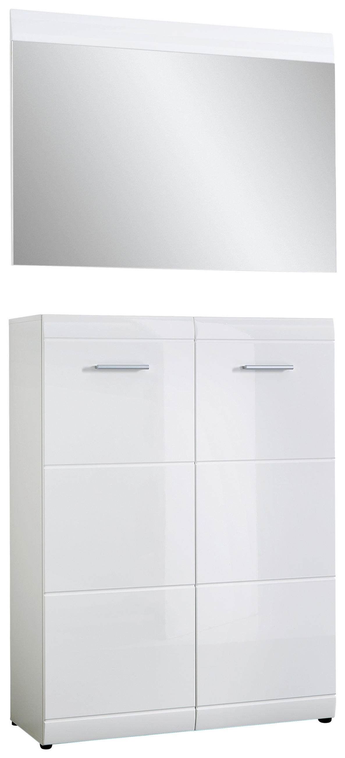GARDEROBE 2-teilig  in 90/200/39 cm  - Weiss, Design, Holzwerkstoff (90/200/39cm) - Carryhome