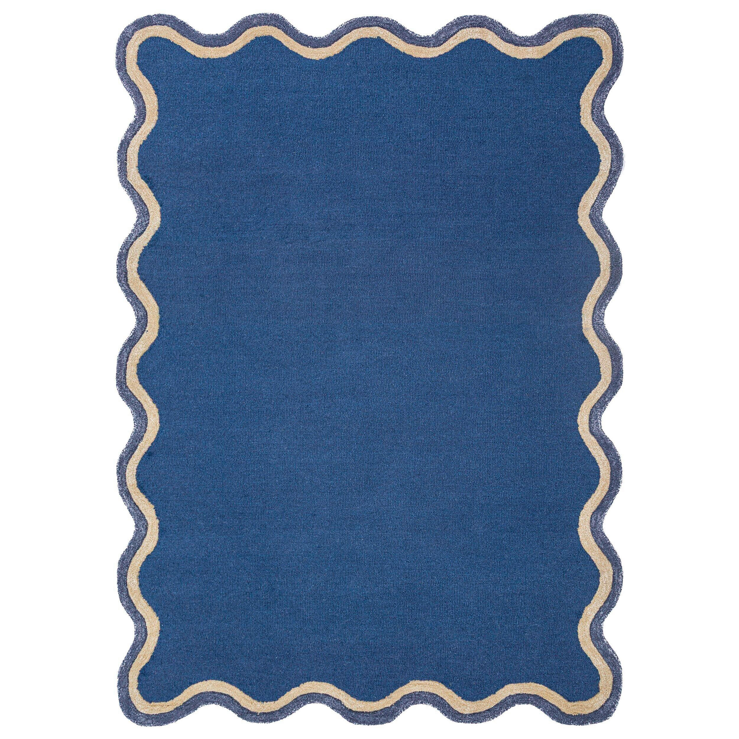 WOLLTEPPICH 160/230 cm Rivo Wool Dunkelblau rechteckig  - Dunkelblau, Basics, Textil (160/230cm) - Flair Rugs