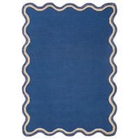 WOLLTEPPICH 160/230 cm Rivo Wool Dunkelblau rechteckig  - Dunkelblau, Basics, Textil (160/230cm) - Flair Rugs