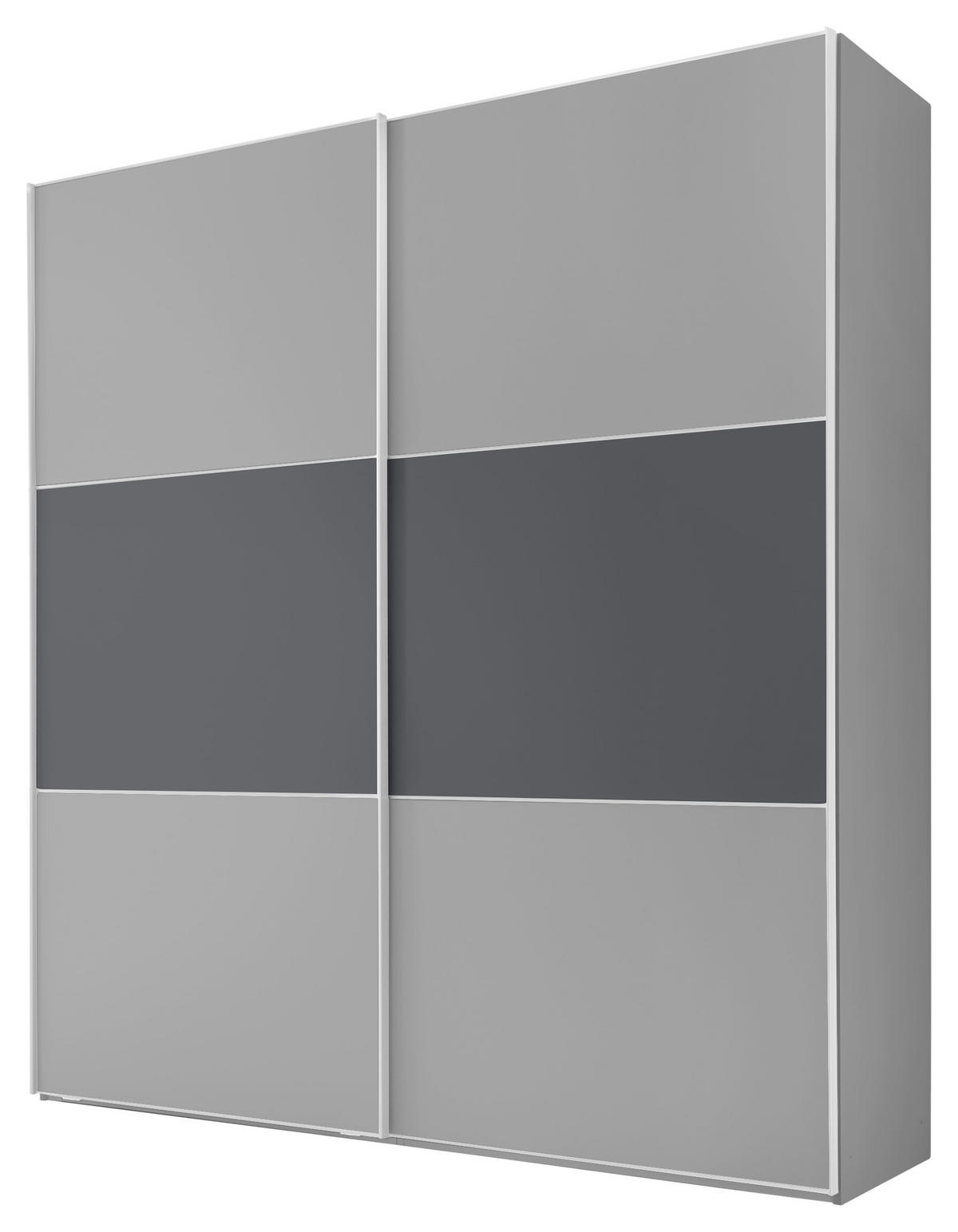 SCHWEBETÜRENSCHRANK in Anthrazit, Grau  - Dunkelgrau/Anthrazit, Modern, Holzwerkstoff (188/222/68cm) - MID.YOU
