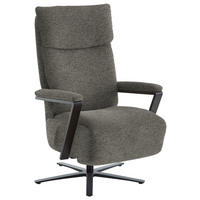 RELAXSESSEL in Textil Graubraun  - Graubraun/Schwarz, Design, Textil/Metall (68/117/85cm) - Cantus