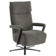 RELAXSESSEL in Textil Graubraun  - Graubraun/Schwarz, Design, Textil/Metall (68/117/85cm) - Cantus