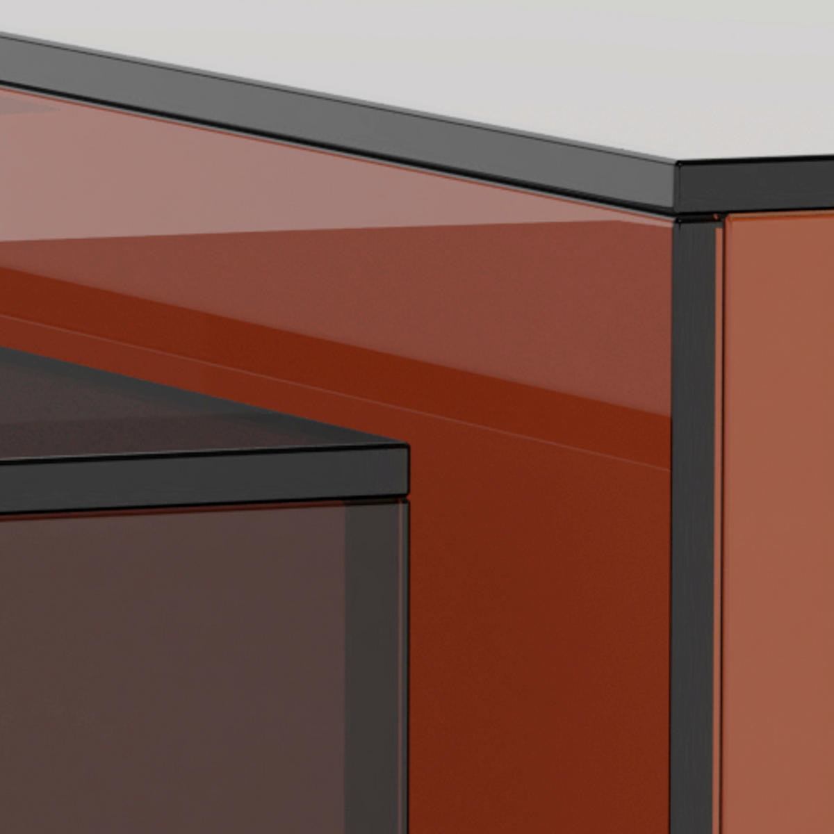 COUCHTISCH Glas 50/50/35 cm  - Braun, Design, Glas (50/50/35cm) - MID.YOU