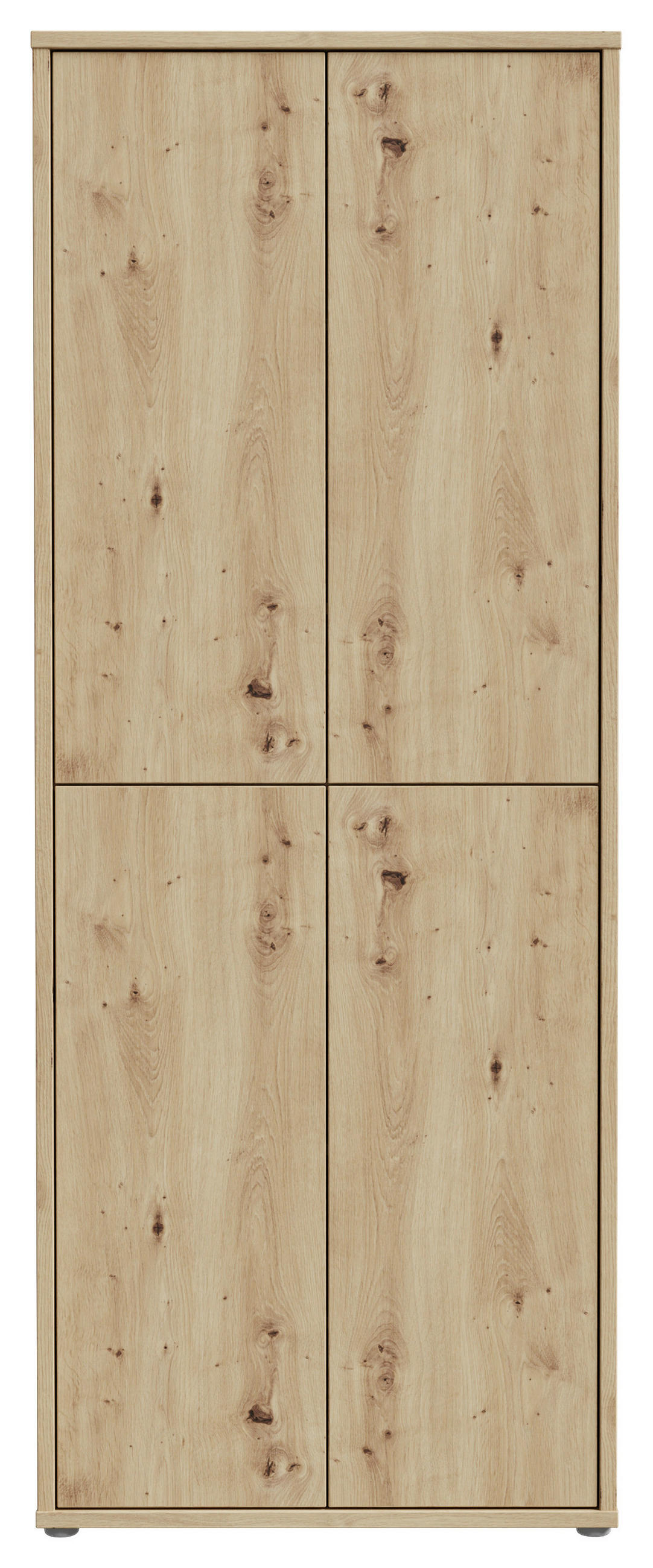 SCHUHSCHRANK  in 75/192/35 cm  - Eiche Artisan/Grau, Basics, Holzwerkstoff/Kunststoff (75/192/35cm) - Xora