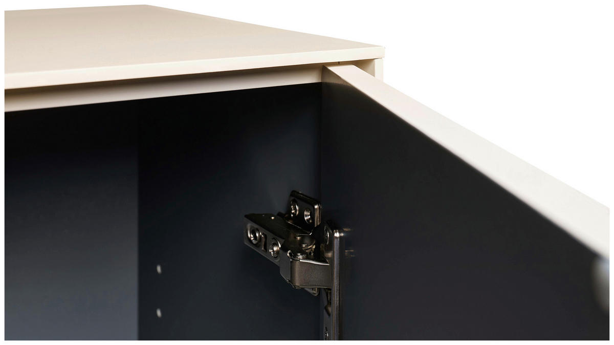 WASCHBECKENUNTERSCHRANK 80/60/33 cm  - Kaschmir/Schwarz, Design, Holzwerkstoff/Kunststoff (80/60/33cm) - home24