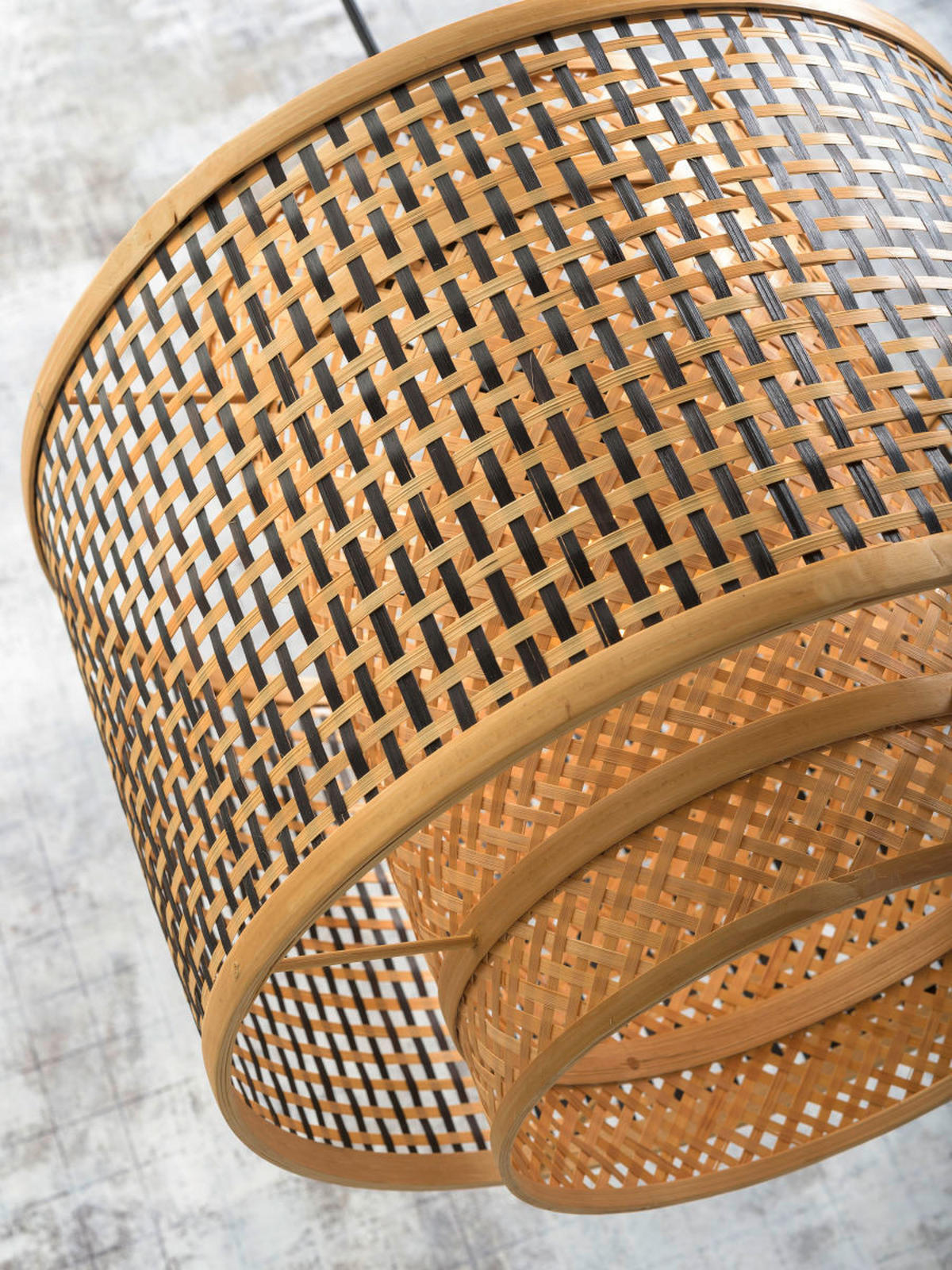 HÄNGELEUCHTE 43/243/41,5 cm  - Schwarz/Braun, Design, Naturmaterialien (43/243/41,5cm) - Good & Mojo