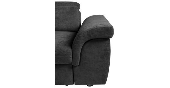 ECKSOFA Schwarz Flachgewebe  - Schwarz, KONVENTIONELL, Kunststoff/Textil (235/280cm) - Carryhome