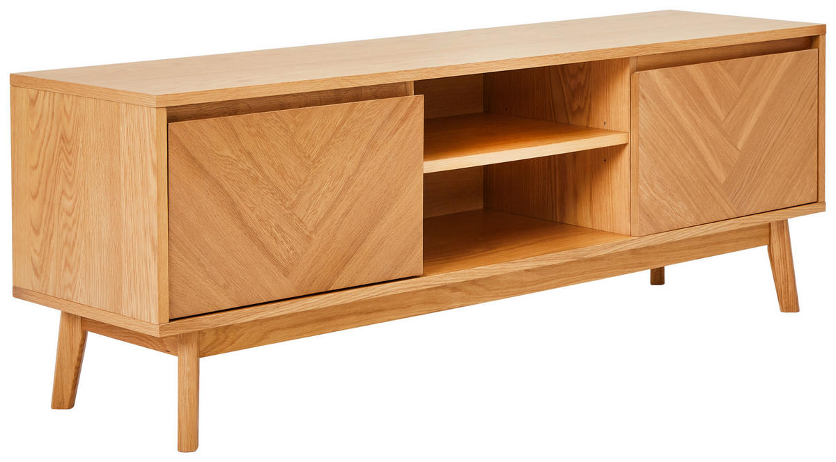 NIZKA OMARICA barve hrasta  - barve hrasta, Konvencionalno, leseni material (150/53/40cm) - MID.YOU