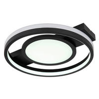 DECKENLEUCHTE 40 W    43/40/6,8 cm  - Weiss/Opal, Trend, Kunststoff/Metall (43/40/6,8cm) - Globo