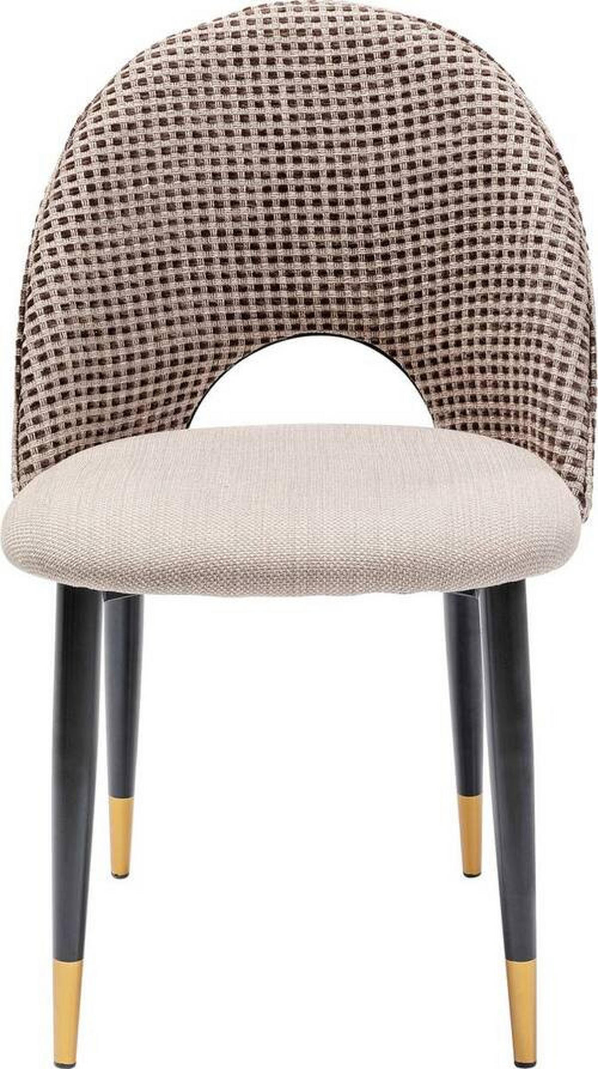 STUHL  in Stahl Webstoff Metall, Textil  - Beige/Goldfarben, Design, Textil/Metall (49/84/54cm) - Ambia Home