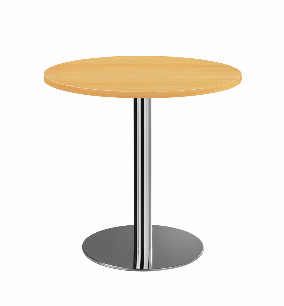 KONFERENZTISCH 80/80/74 cm  in Buchefarben, Chromfarben  - Chromfarben/Buchefarben, KONVENTIONELL, Holzwerkstoff/Metall (80/80/74cm) - Venda