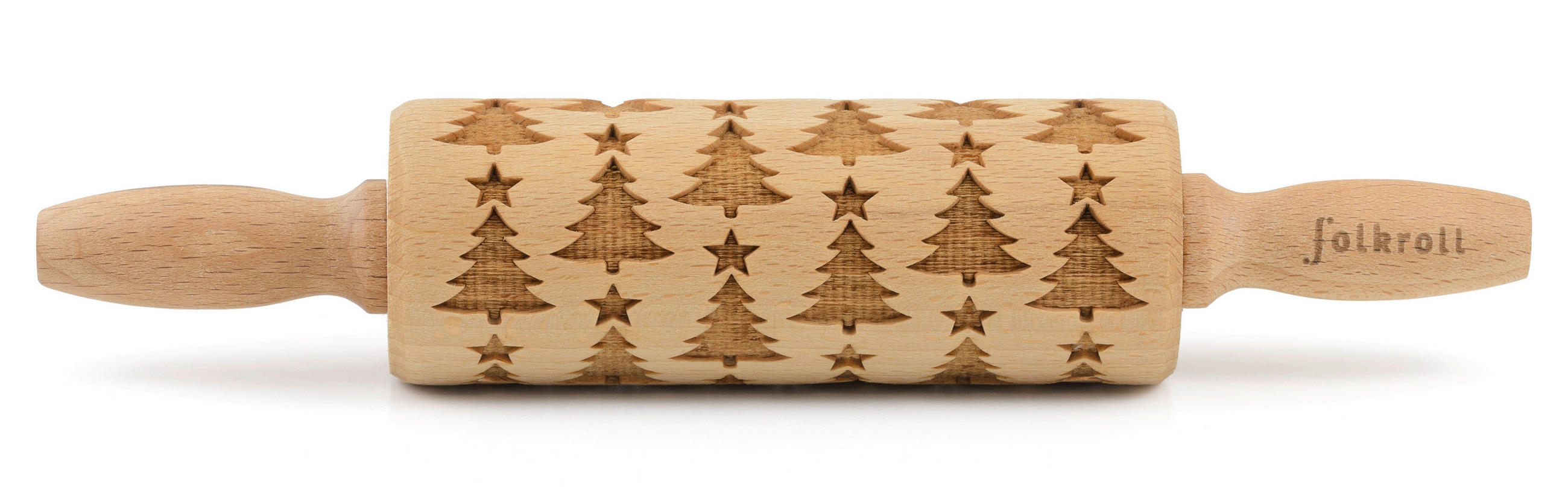 MOTIV-TEIGROLLE - Naturfarben, Basics, Holz (23/4,5/4,5cm) - Folkroll