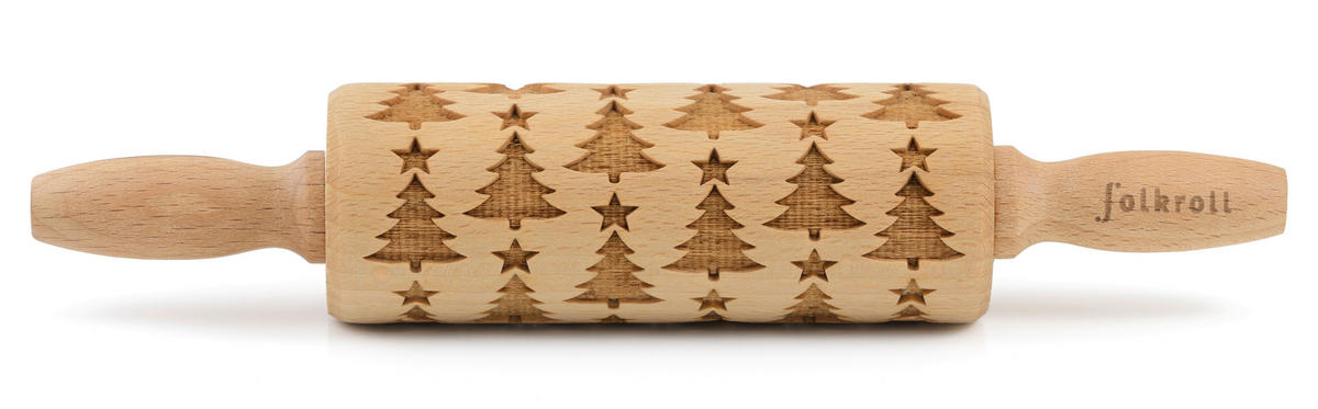 MOTIV-TEIGROLLE - Naturfarben, Basics, Holz (23/4,5/4,5cm) - Folkroll