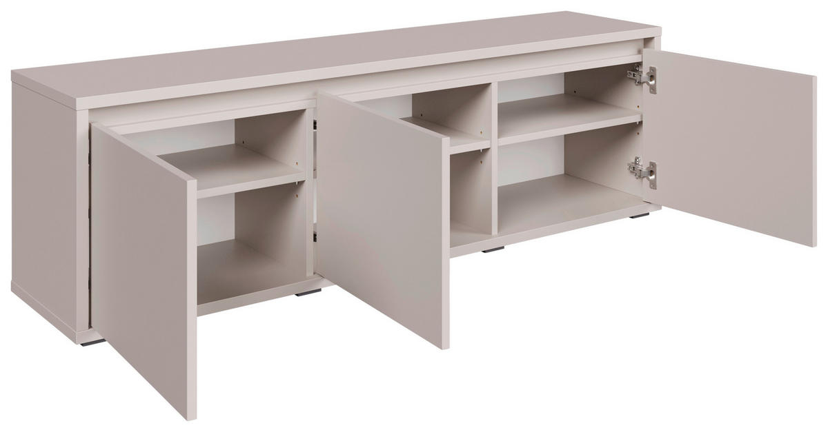 GARDEROBENBANK Liv  in 145,1/50,1/33,8 cm  - Kaschmir/Schwarz, KONVENTIONELL (145,1/50,1/33,8cm) - Xora