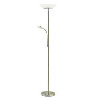 LED-STEHLEUCHTE 32/180 cm    - Opal/Weiß, KONVENTIONELL, Glas/Kunststoff (32/180cm) - Novel