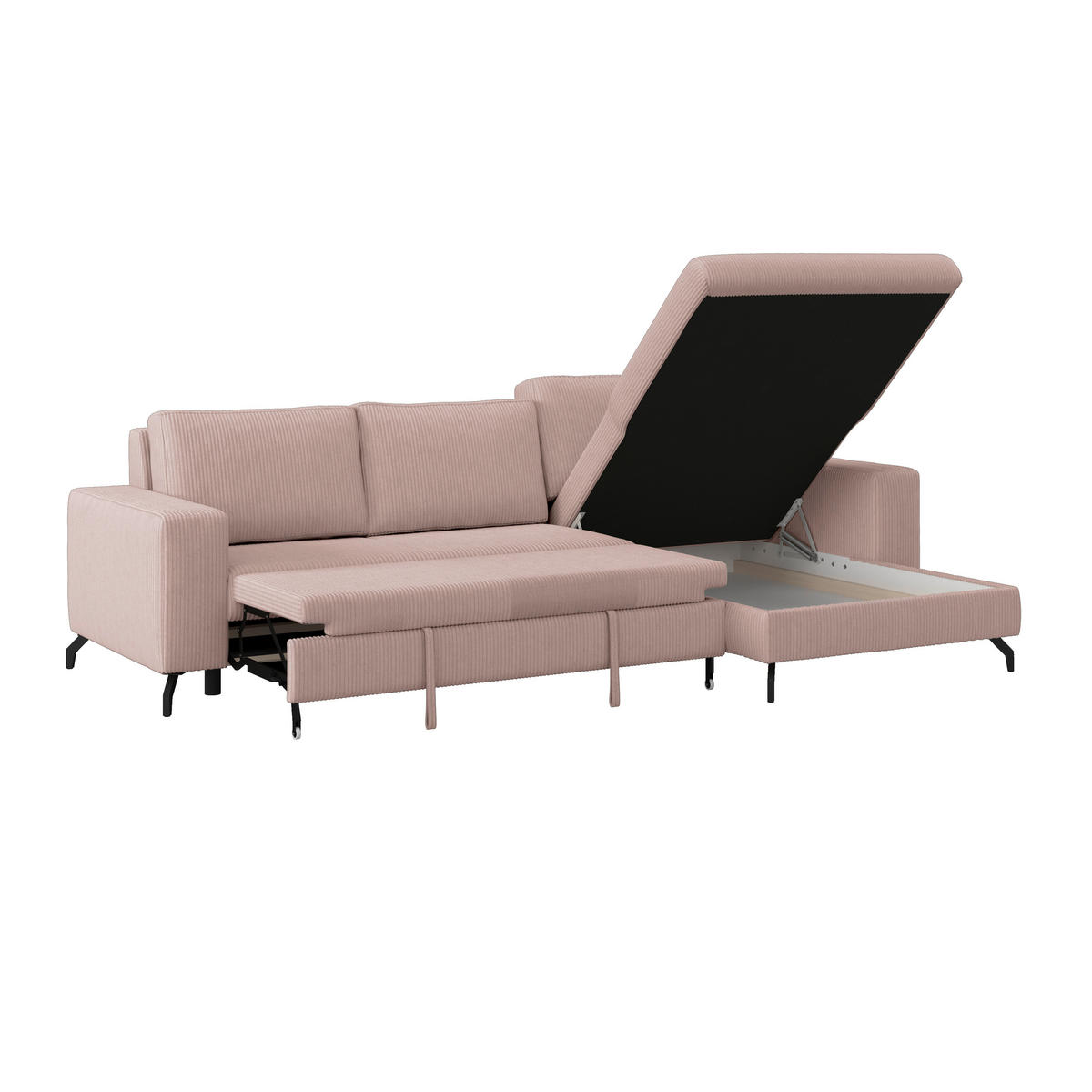 ECKSOFA Rosa  - Rosa, Trend, Textil (290/178cm) - P & B