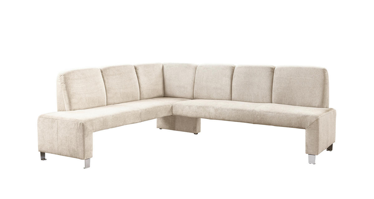 KLUPA KUTNA  bež  drvo, tekstil, drvni materijal      - srebrne boje/bež, Moderno, drvni materijal/drvo (263/198cm) - Livetastic