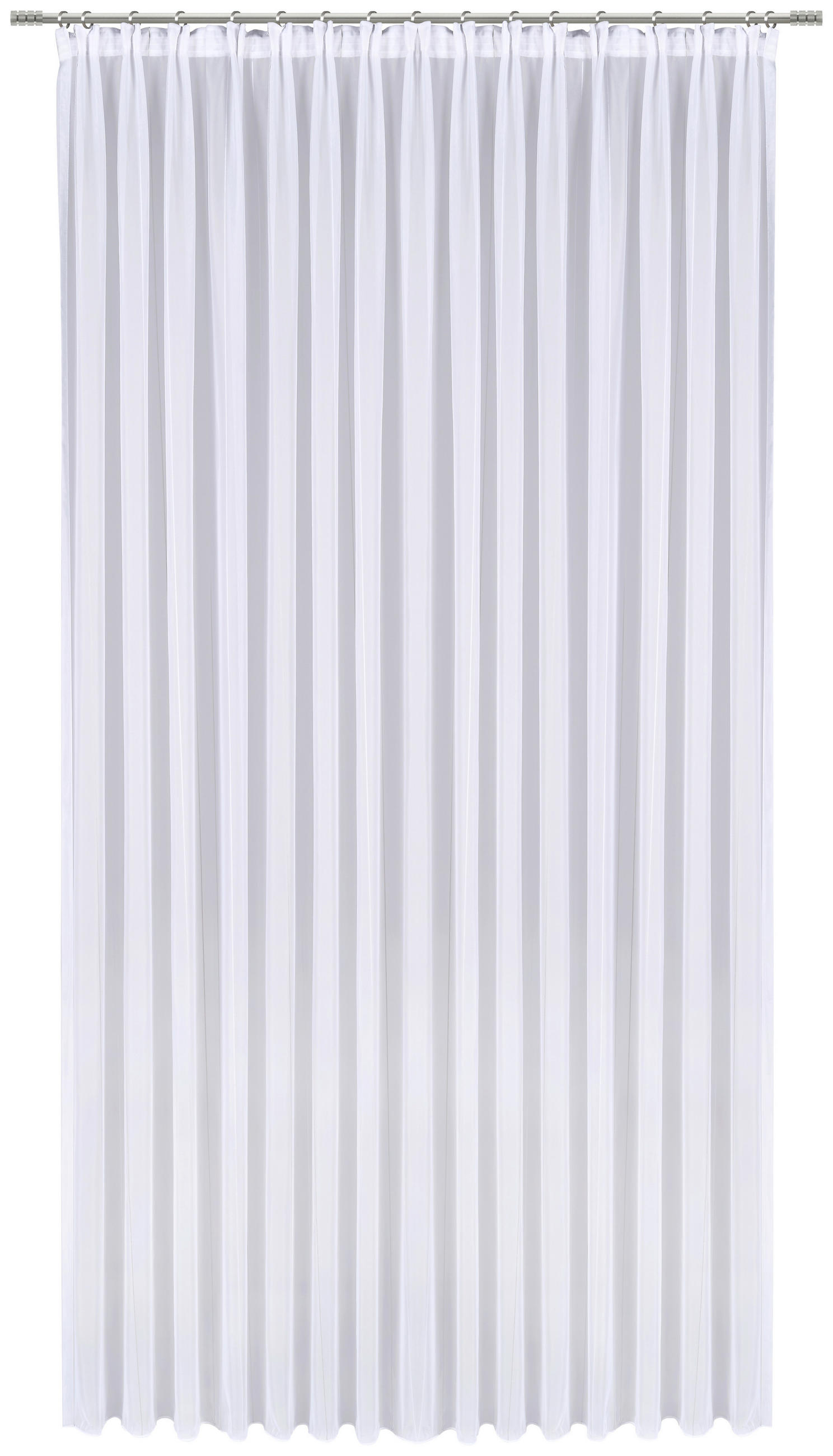 FERTIGSTORE  halbtransparent   300/245 cm  - Weiß/Grau, Basics, Textil (300/245cm) - Esposa