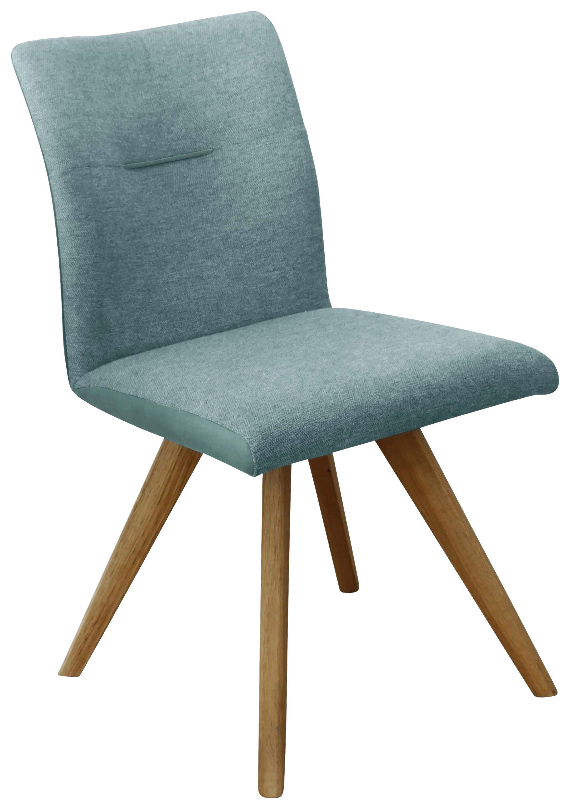 STUHL  in Webstoff Holz, Textil  - Jadegrün/Eichefarben, KONVENTIONELL, Holz/Textil (51,5/87,5/63cm) - Linea Natura