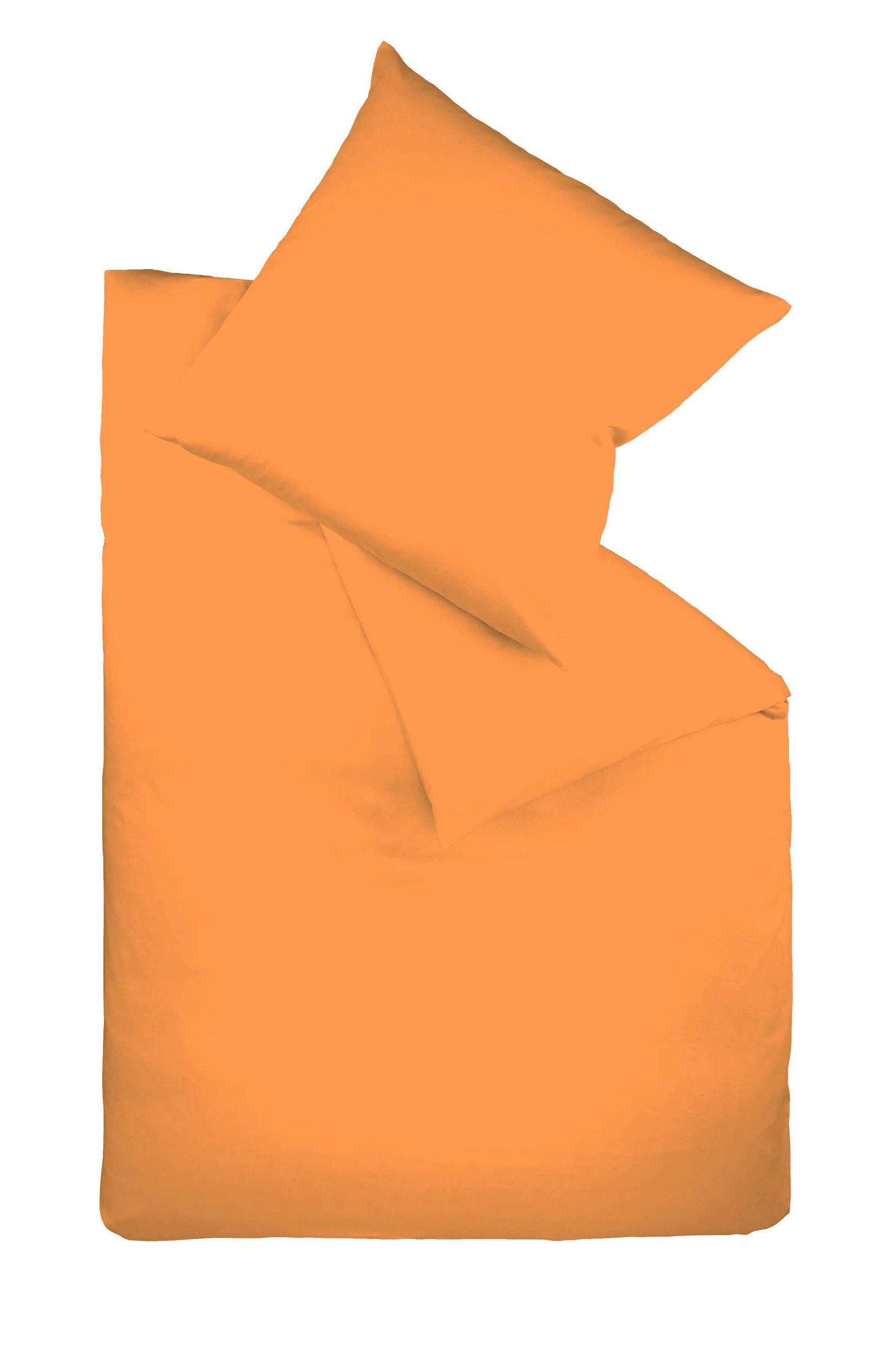 BETTWÄSCHE Satin 155/200 cm  - Orange, Basics, Textil (155/200cm) - Fleuresse