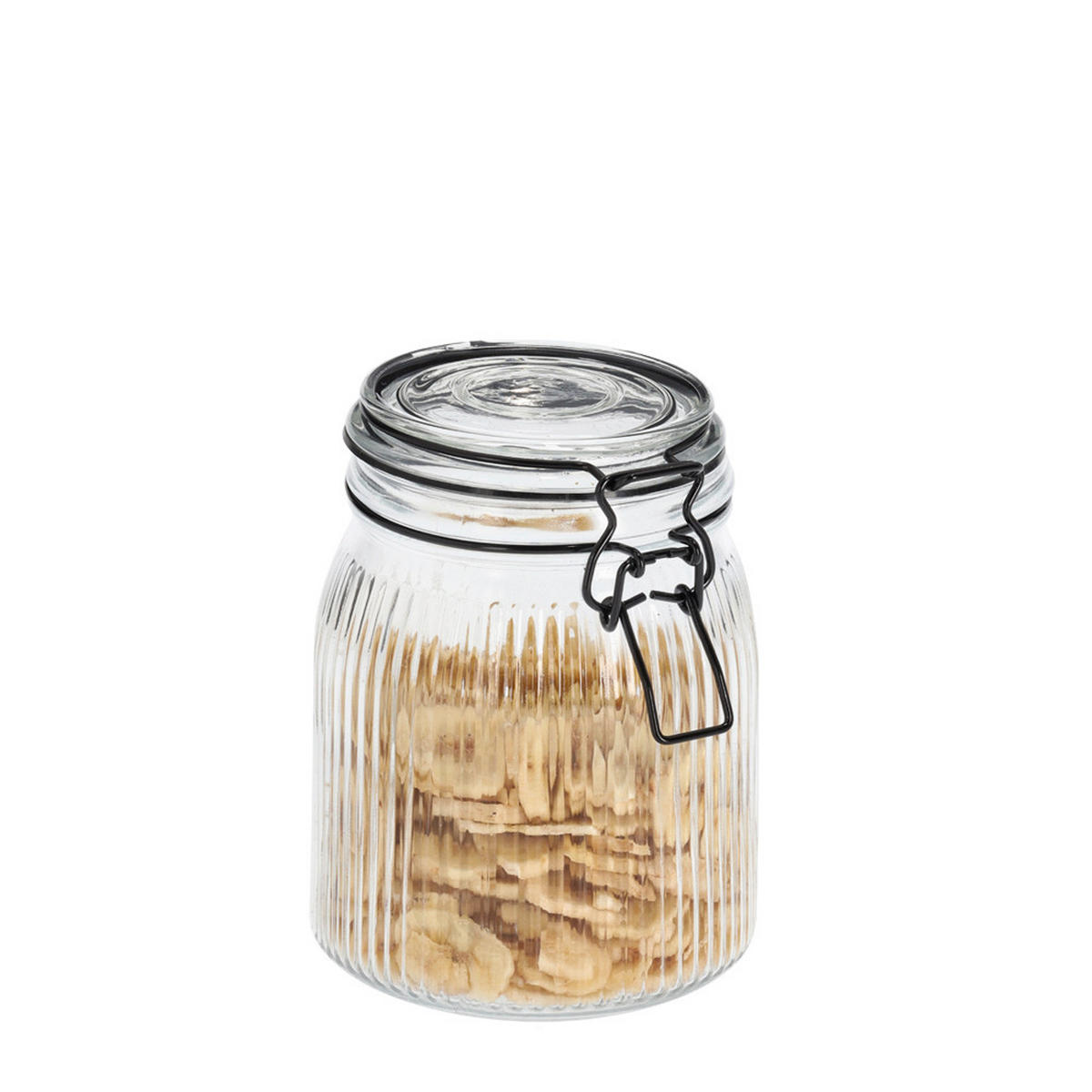 VORRATSGLAS 1 L  - Transparent, Basics, Glas (11,5/15,3/15,3cm) - Zeller Present