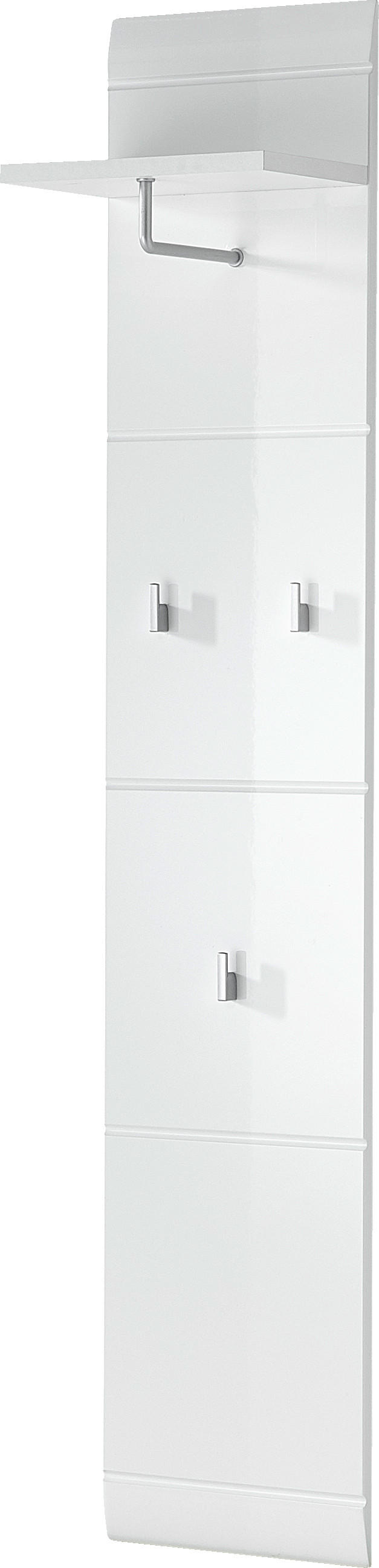 GARDEROBENPANEEL Weiß - Weiß, Design (30/152/23cm) - Carryhome