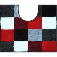 WC-VORLEGER Rot, Schwarz, Weiß 49/60 cm  - Rot/Schwarz, Basics, Kunststoff/Textil (49/60cm) - Grund