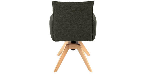 ARMLEHNSTUHL in Webstoff - Waldgrün/Eichefarben, Design, Holz/Textil (57/86/65cm) - Valnatura