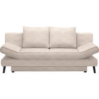 SCHLAFSOFA in Flachgewebe Sandfarben  - Sandfarben/Schwarz, Design, Textil/Metall (200/85/90cm) - Xora