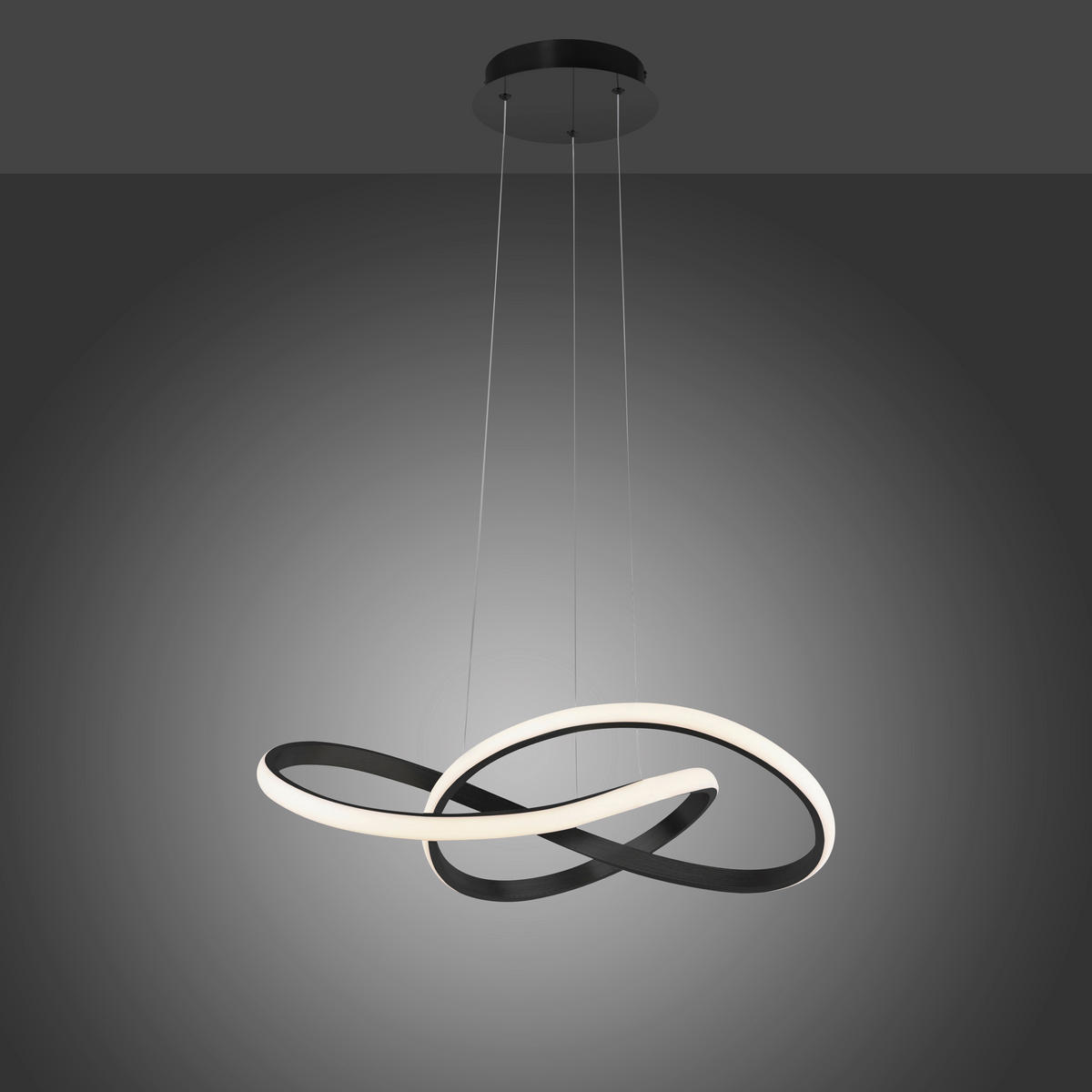 LED-HÄNGELEUCHTE Maria 5,7/5,7/120 cm   - Schwarz, Design, Metall (5,7/5,7/120cm)