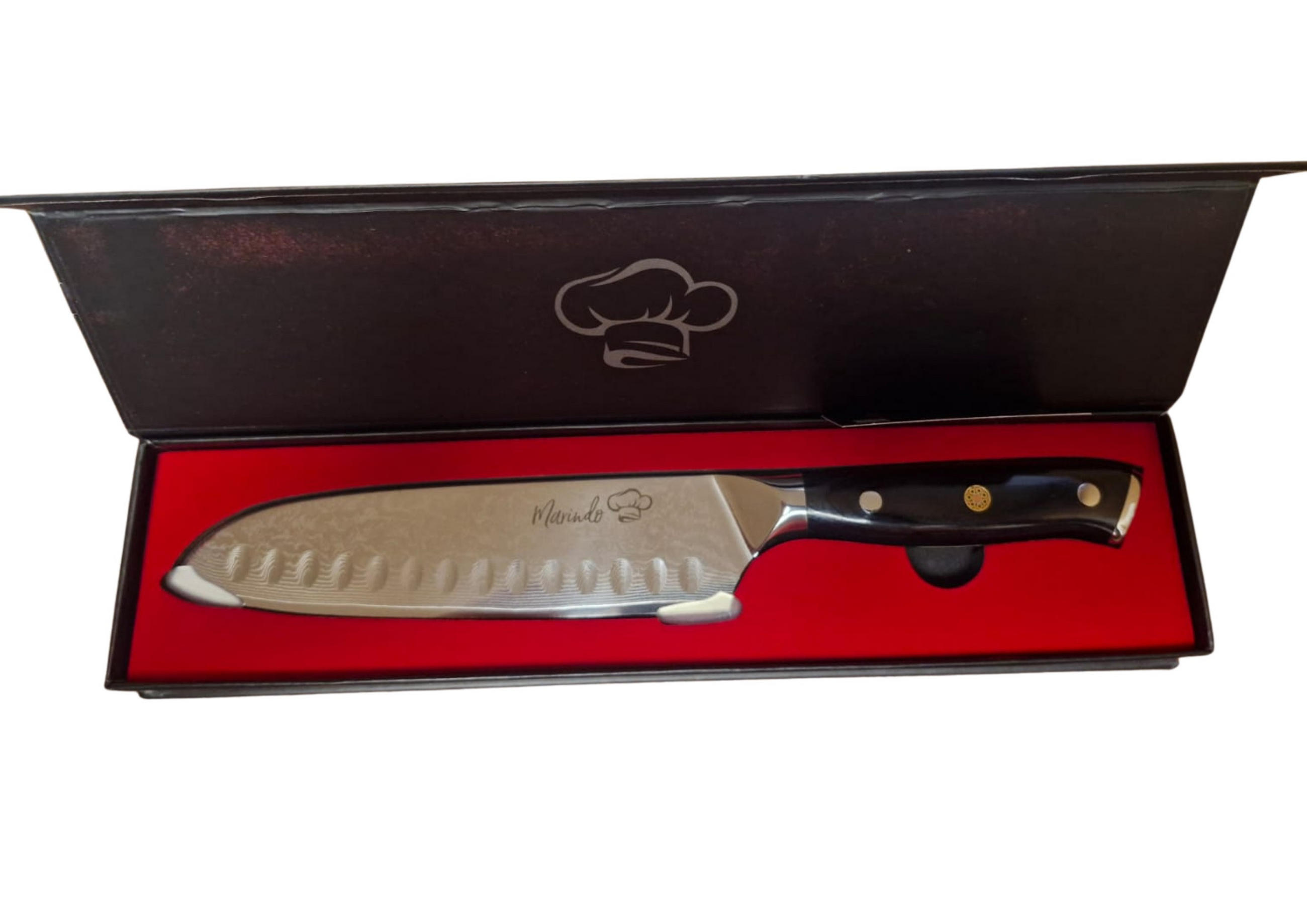 SANTOKU NOŽ  Marindo            - boje oplemenjenog čelika/crna, Basics, drvo/metal