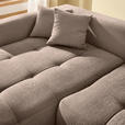 ECKSOFA in Chenille Hellbraun  - Hellbraun/Schwarz, MODERN, Kunststoff/Textil (172/276cm) - Hom`in