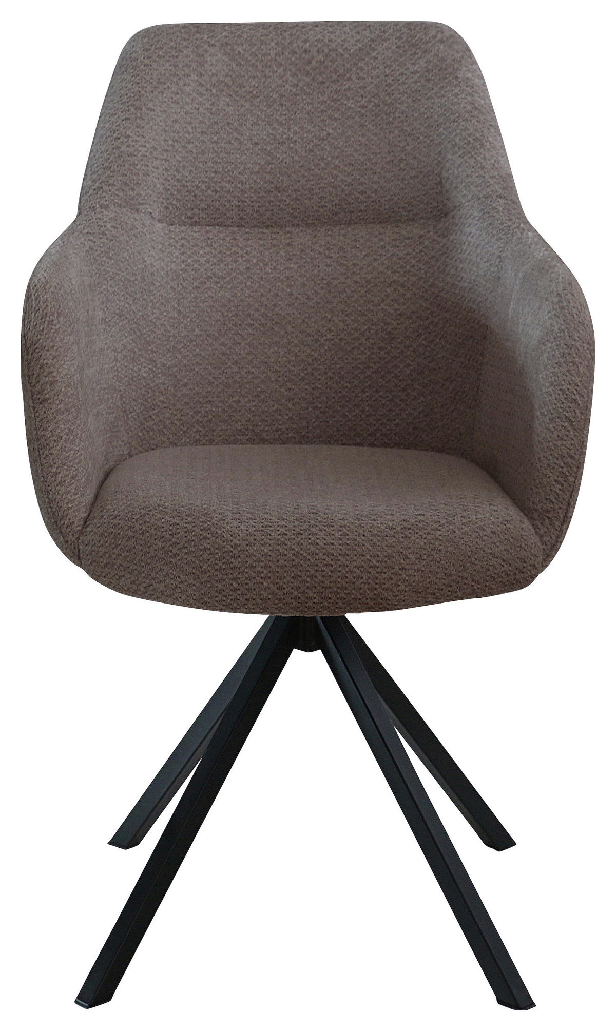 ARMLEHNSTUHL  in Stahl Chenille  - Hellgrau/Schwarz, Design, Textil/Metall (57/85,5/65cm) - Voleo