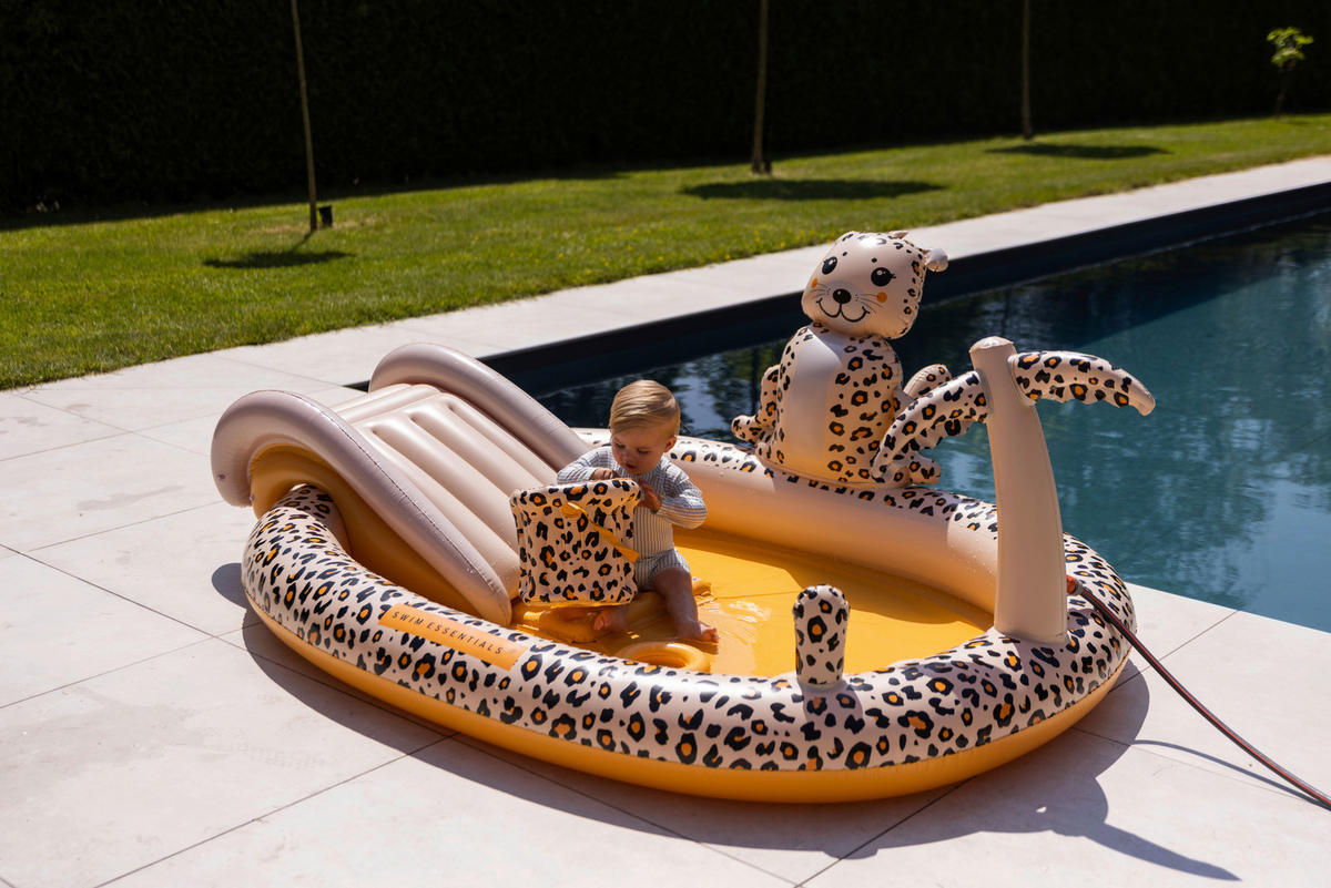 SPIELPOOL Beige Leopard 215/84/156 cm  - Beige, Basics, Kunststoff (215/84/156cm)
