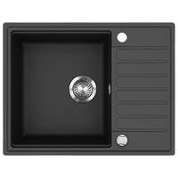 SPÜLE TILA106BL  - Schwarz, Basics, Stein (65/20/50cm) - Visiona