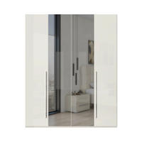 ORMAR SA KLASIČNIM VRATIMA bela, bež  182/224/56 cm  - bela/bež, Dizajnerski, metal/pločasti materijal (182/224/56cm)