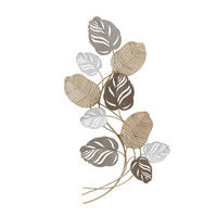 ZIDNA DEKORACIJA        50,2/90,8 cm   - siva/zlatne boje, Basics, metal (50,2/90,8cm) - Ambia Home