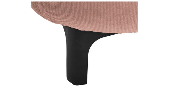 2-SITZER-SOFA in Cord, Velours Rosa  - Schwarz/Rosa, KONVENTIONELL, Textil/Metall (175/84/99cm) - Carryhome